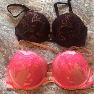 La Senza Lace Push Up Bras 32C Front closure